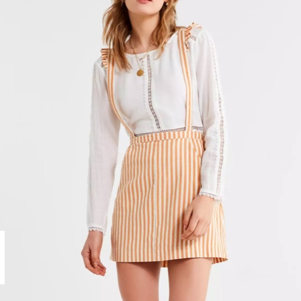 URBAN OUTFITTERS Rosie Ruffle Skirtall Overall